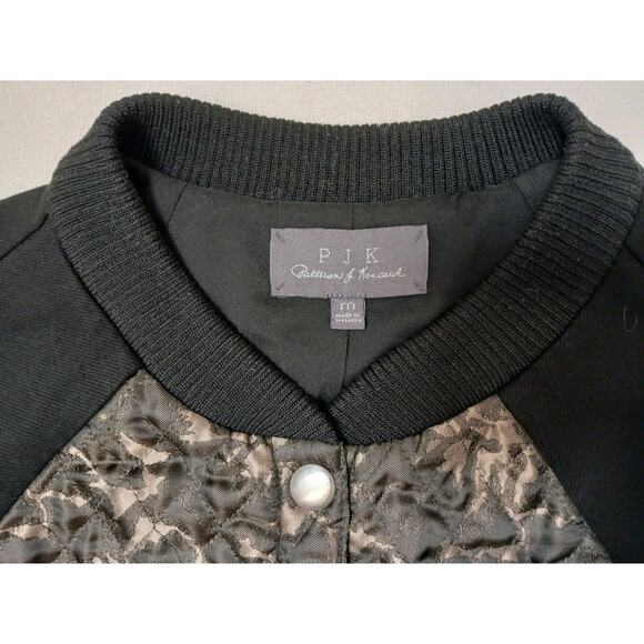PJK Patterson J Kincaid Calabash Bomber Quilted Varsity Jacket Sz M Black $298 - Picture 13 of 16